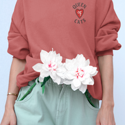 Queen Of Cats - Embroidered Valentines Day Sweatshirt