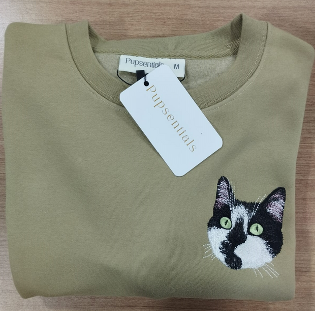 The Custom Pet Portrait Embroidered Sweatshirt