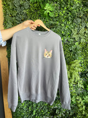 The Custom Pet Portrait Embroidered Patch Sweatshirt