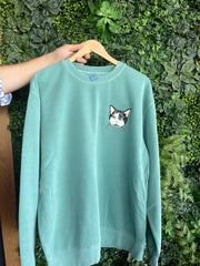 The Custom Pet Portrait Embroidered Patch Sweatshirt – Cats & Stitch